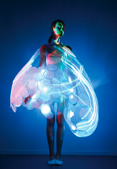 funky dress with LEDs
